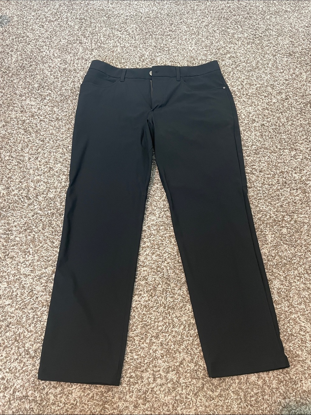CRZ YOGA Men's Black Dress Pants - Classic Straight Fit